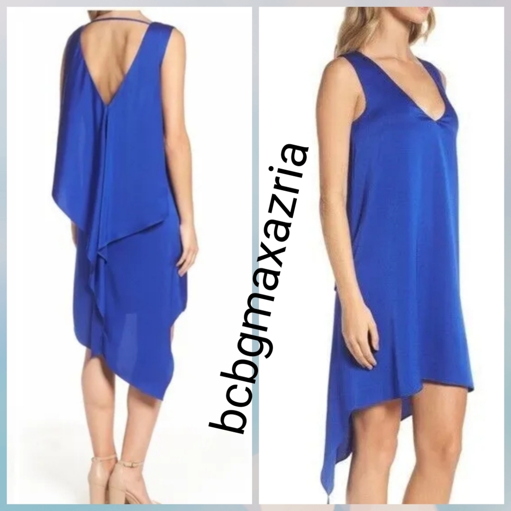 NEW WITH TAG MSRP $228BCBGMAXAZRIA SHANA SHIFT DRESSCut from silky georgette